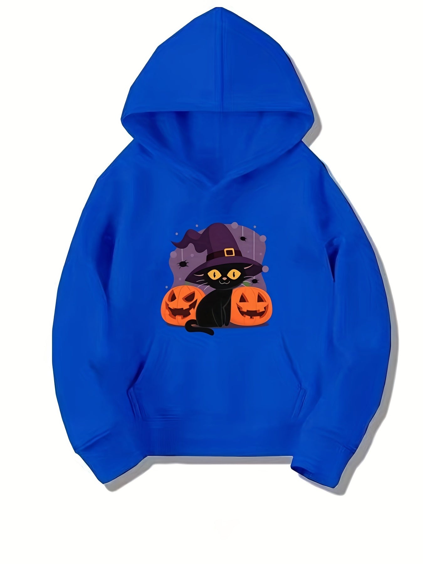 Kitty Witch Pattern Hoodie for Girls Halloween Party