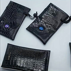Crocodile Pattern Drawstring Dice Pouch Coin Storage Bag