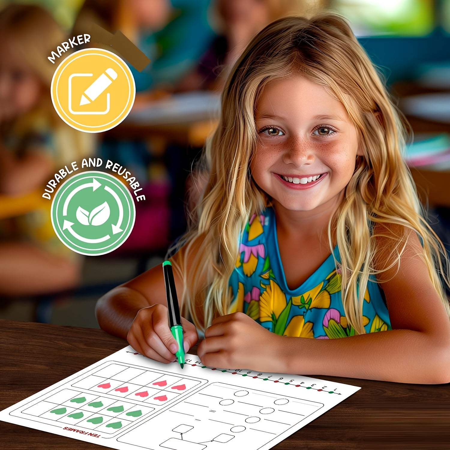 AMIBOX Number Bonds Board Sheets - Dry Erase Math Manipulative