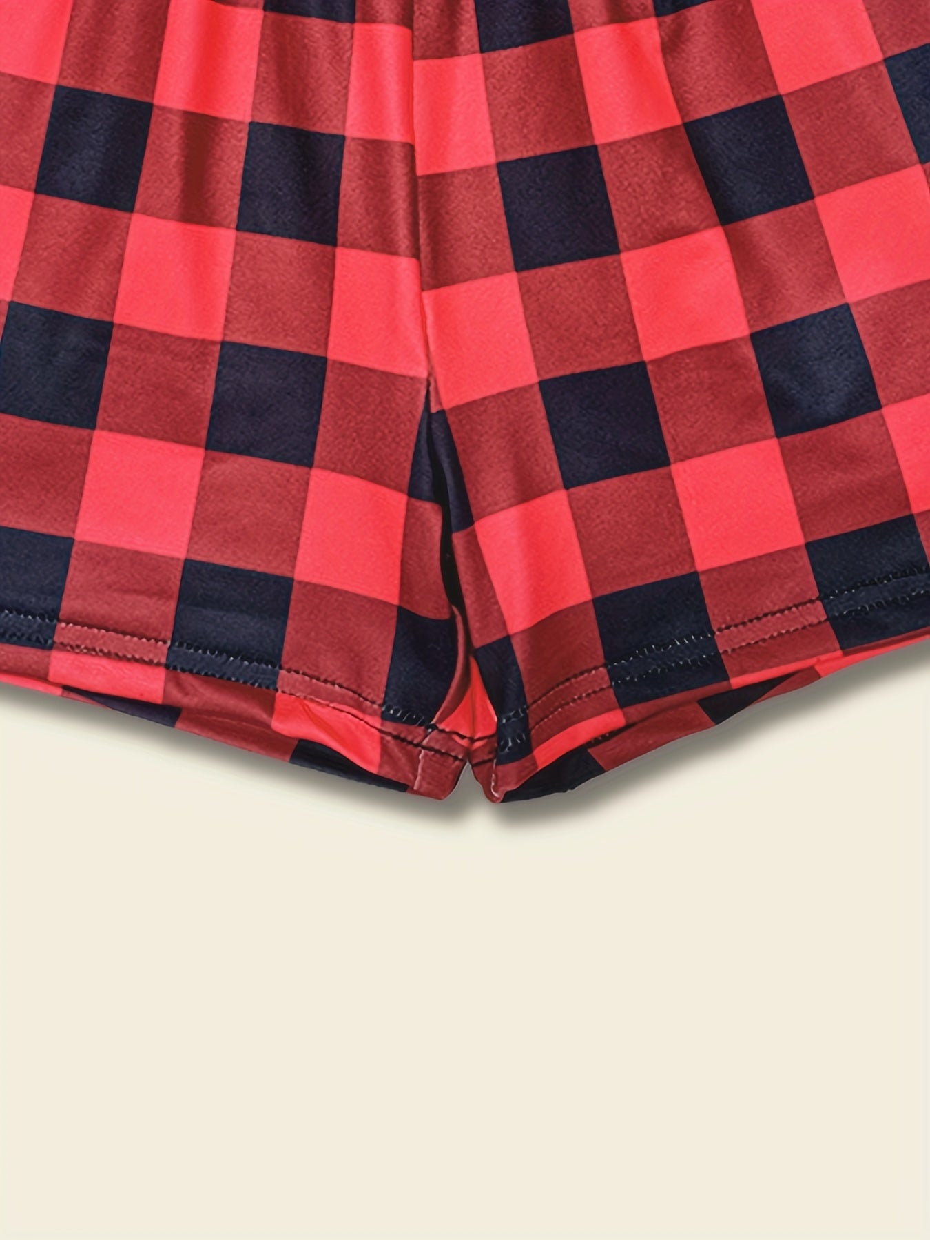 Girls Plaid Shorts Waist Band Comfortable Casual Pants for Summer
