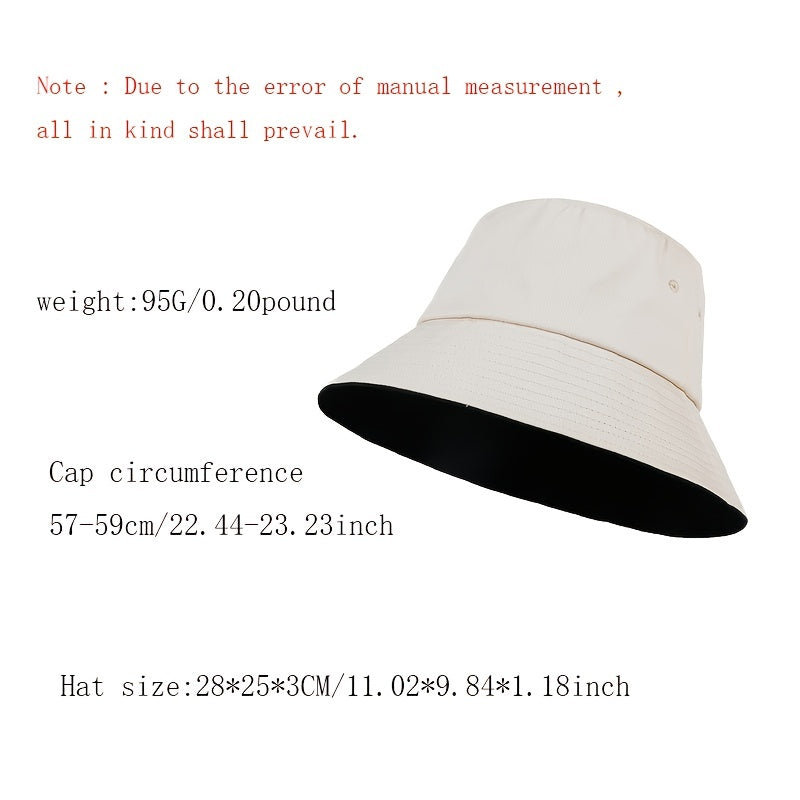 Casual Bucket Hat Solid Sunscreen Summer Sun Hat Women Cap