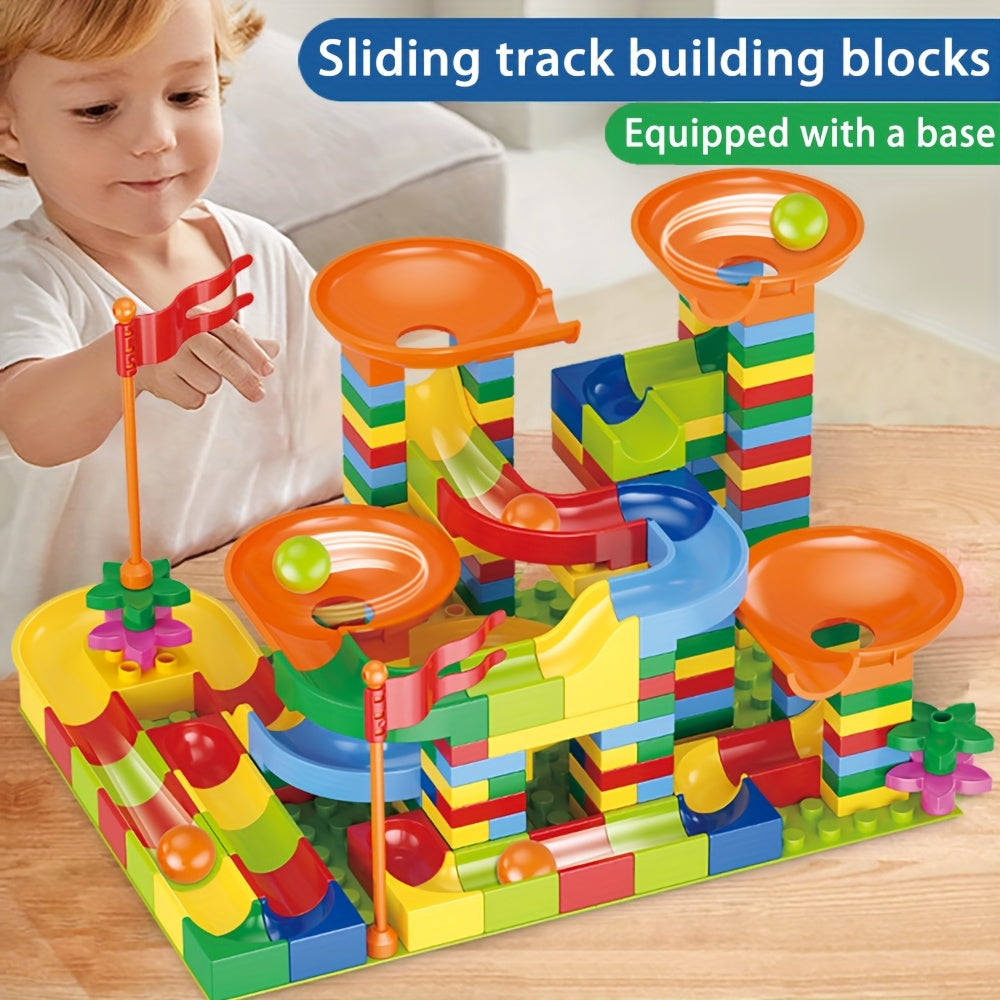 Colorful Sliding Track Building Blocks Set for Early Learning