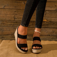 Women's Espadrille Wedge Sandals Open Toe Platform Heels