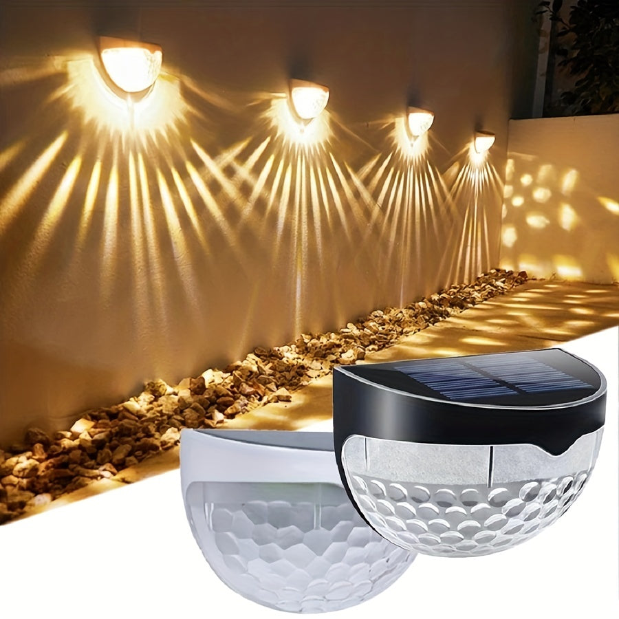 6pcs 6LED Solar Fence Lights Waterproof Outdoor Light