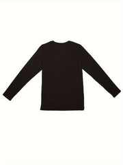  Elephant Print Long Sleeve Sleepwear Tee