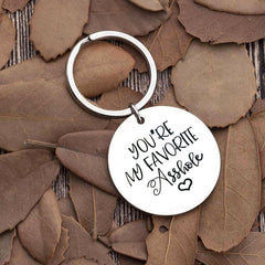 Favorite Asshole Keychain College Student Gift Curse Word Keychain