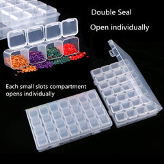 3pcs Diamond Painting Embroidery Box 28 Grids Plastic Storage Containers