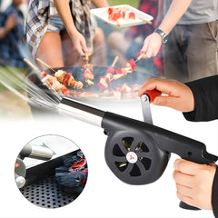 Hand Crank Blower BBQ Manual Fan for Outdoor Cooking