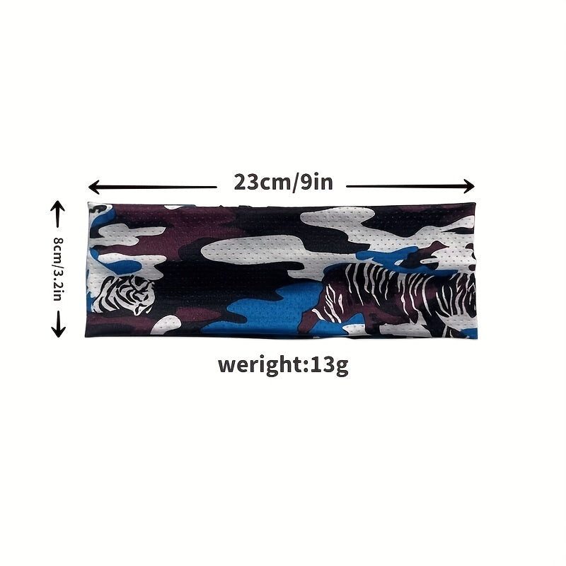 Camouflage Sports Headband Running Sweat Absorbing Elastic Breathable