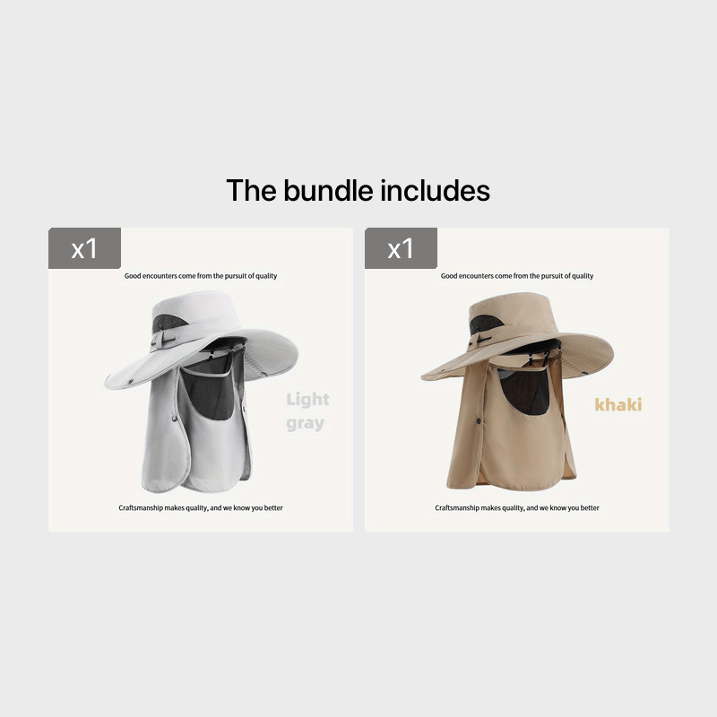 Summer 3-in-1 Fishing Sun Hat UV Protection