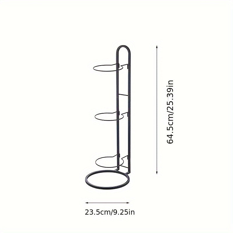 3-Layer Ball Storage Iron Stand for Basketball, Football, Volleyball