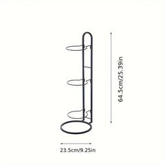 3-Layer Ball Storage Iron Stand for Basketball, Football, Volleyball
