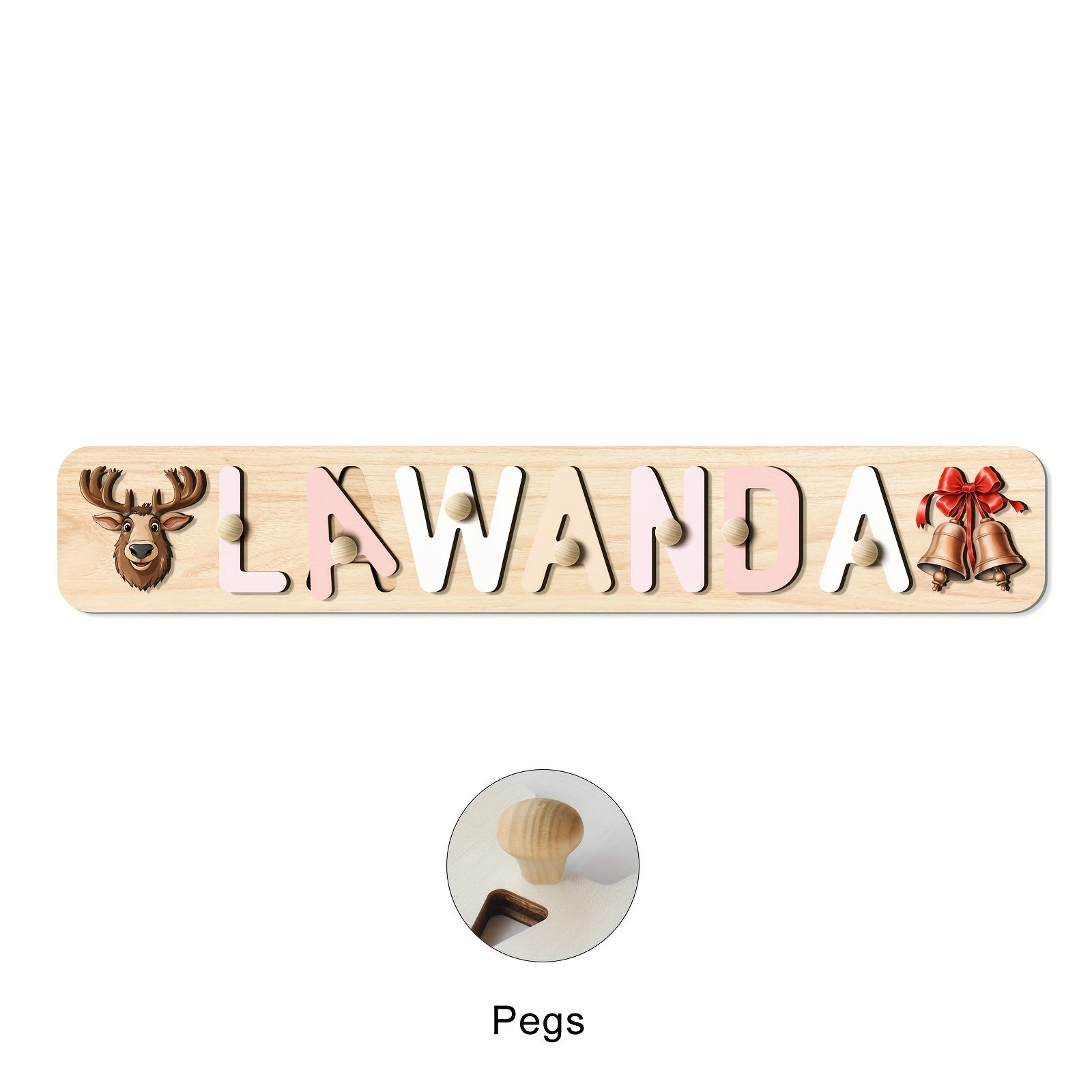 Custom 3D Name Puzzle for Kids Personalized Wooden Toy