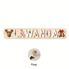 Custom 3D Name Puzzle for Kids Personalized Wooden Toy