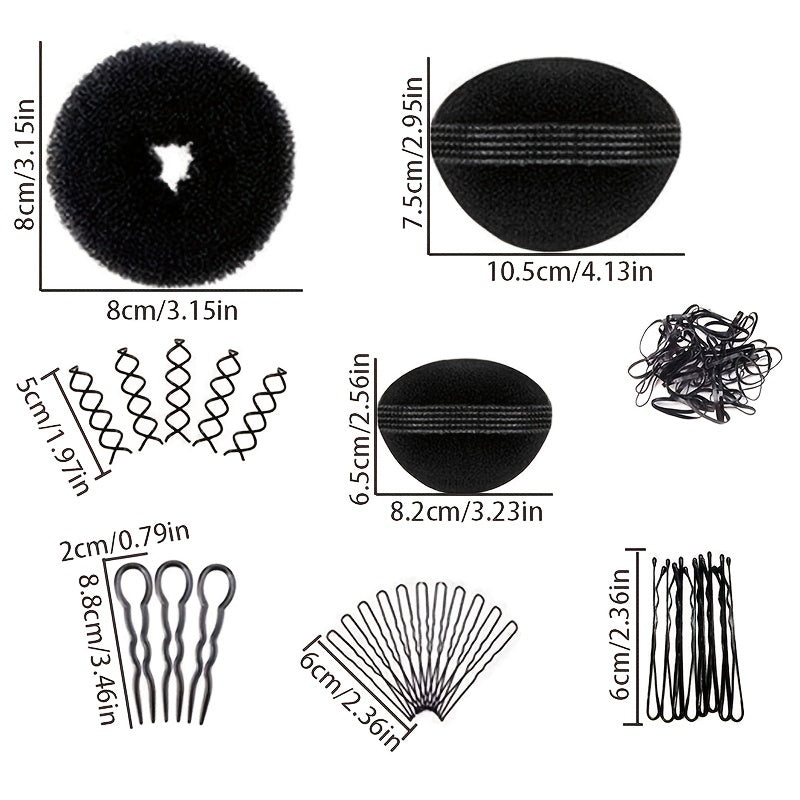 53pcs Hair Styling Set Hair Accessories DIY Hair Modelling Tool Kit