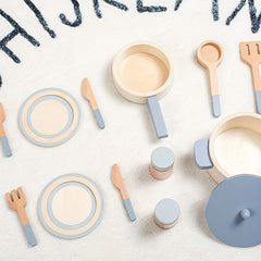 Kids Play Kitchen Set Cookware Toy Set Interactive Cooking Utensils