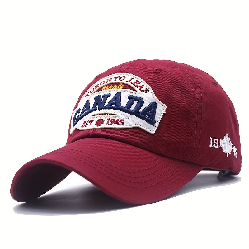 Canada Maple Leaf Baseball Cap Embroidery Patch Solid Sun Hat Unisex Dad Hats