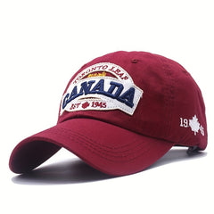 Canada Maple Leaf Baseball Cap Embroidery Patch Solid Sun Hat Unisex Dad Hats