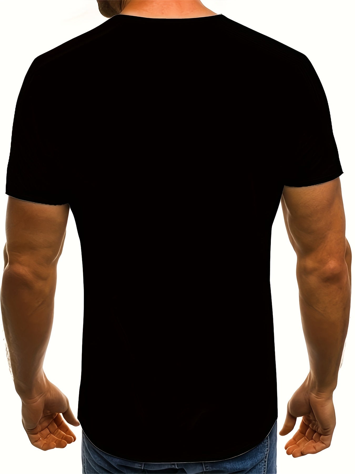 Faith Pattern Print Men's Short Sleeve Comfy T-shirt Graphic Tee