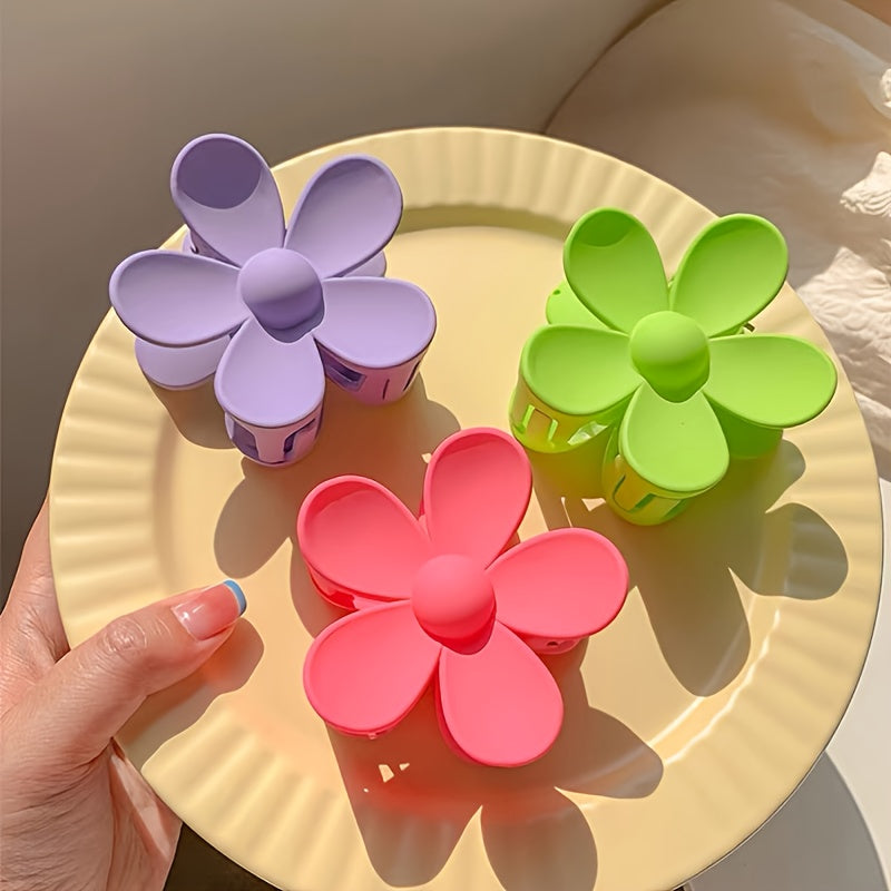 Sweet Matte Hair Claw Clip Flower Hairpin Hair Accessories