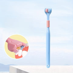 3D Three Sided Toothbrush PBT Ultra Fine Soft Hair Adult Toothbrushes