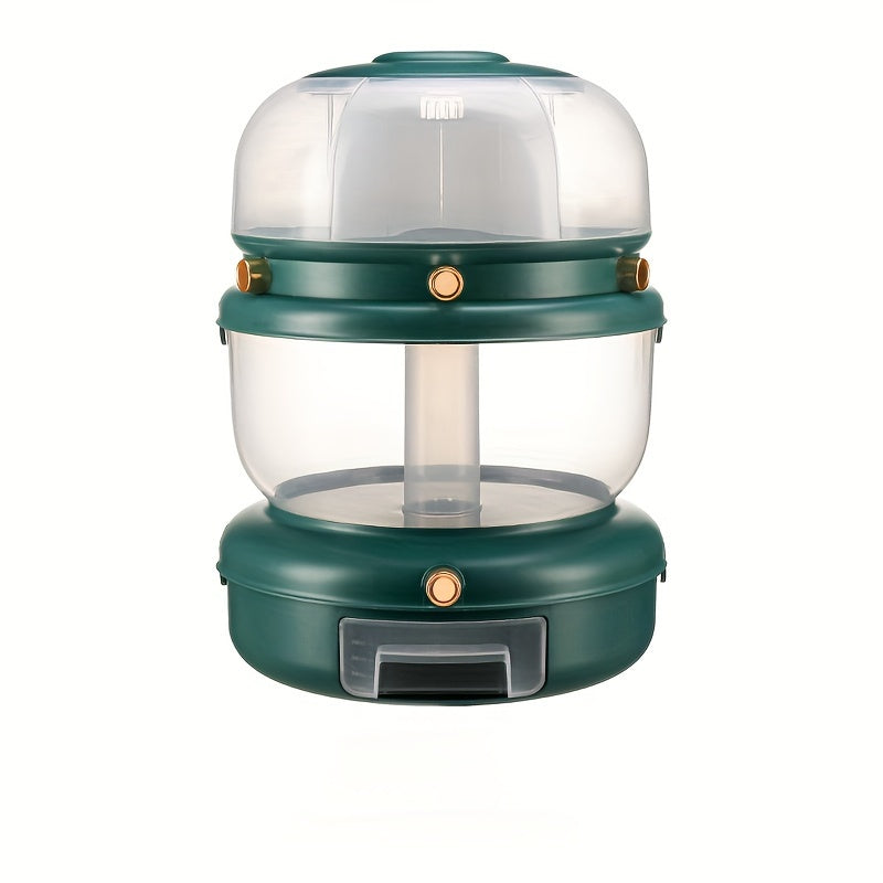 360 Rotating Grain Dispenser Kitchen Beans Container Airtight Grain Box