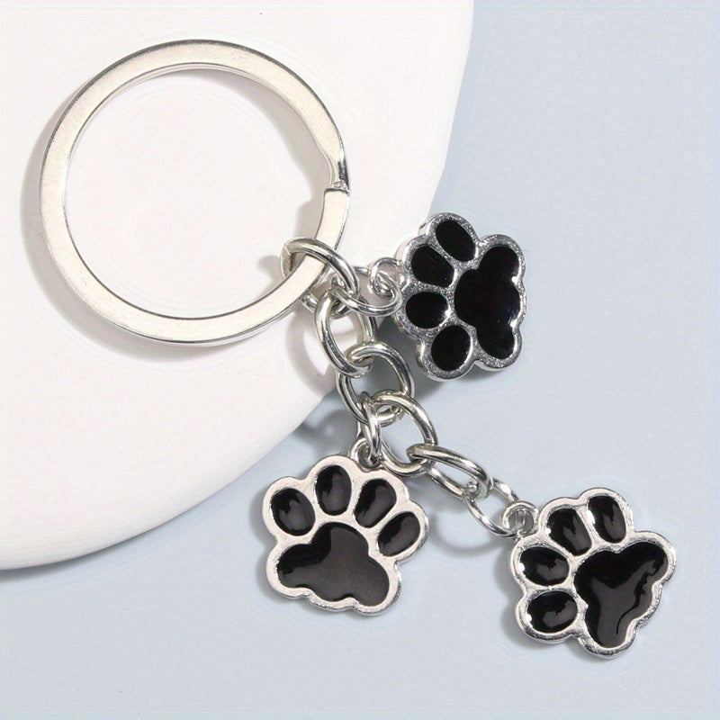 Cartoon Pet Paw Keychain Key Ring Purse Bag Backpack Car Key Charm Earbud Case