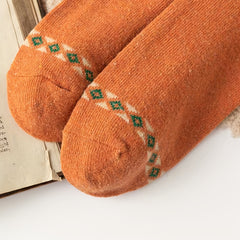 5 Pairs Owl Pattern Crew Socks Warm Mid Tube Women's Stockings