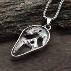 Screaming Skull Mask Punk Pendant Necklace Men Jewelry Gift