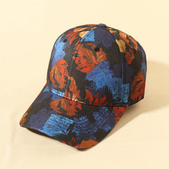 Vintage Leaf Print Baseball Cap Unisex Casual Sun Hat Adjustable