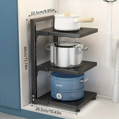 Adjustable Pan Organizer Rack For Cabinet Storage