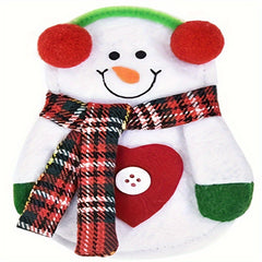Christmas Cutlery Cover Snowman & Fork Set