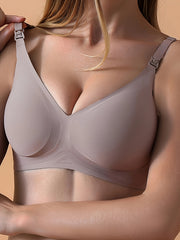 Front Buckle Wireless Bra Push Up Comfy Breathable Lingerie