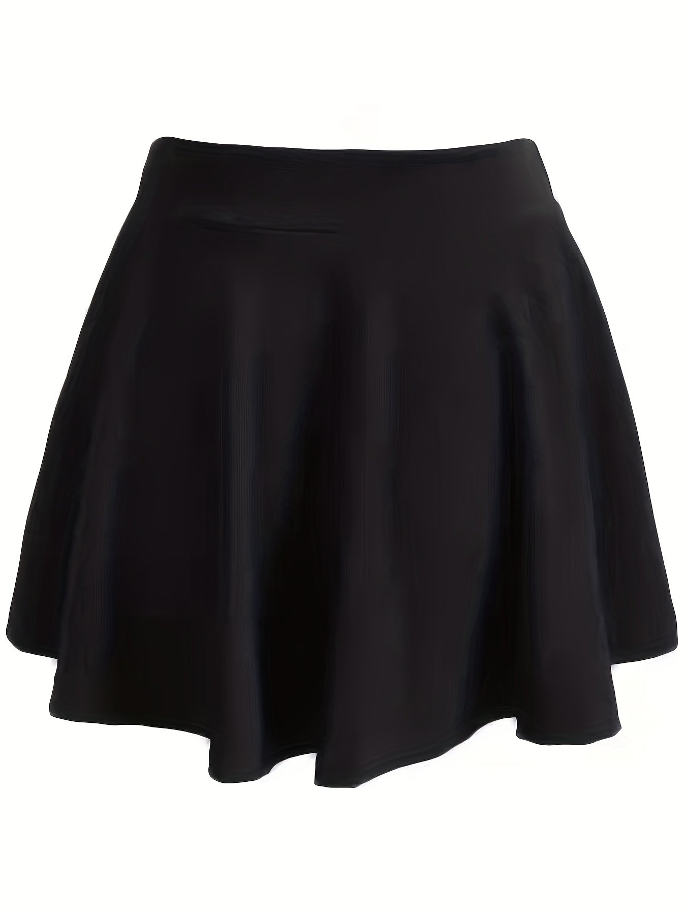 High Rise Ruffle Stretch Skirt