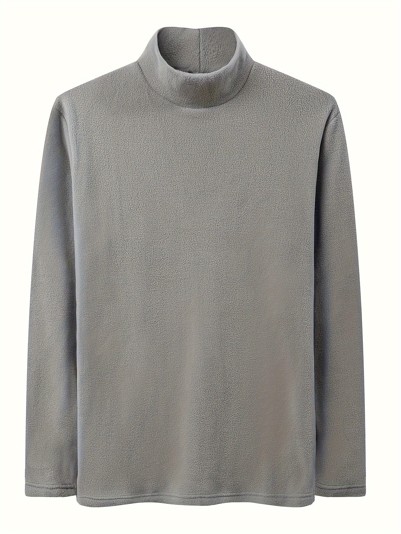 Men's Solid Pullover Fleece Crew Neck Top for City Walk Street