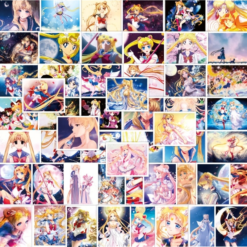 50pcs Anime Girl Stickers for Phones Water Bottles Notebooks