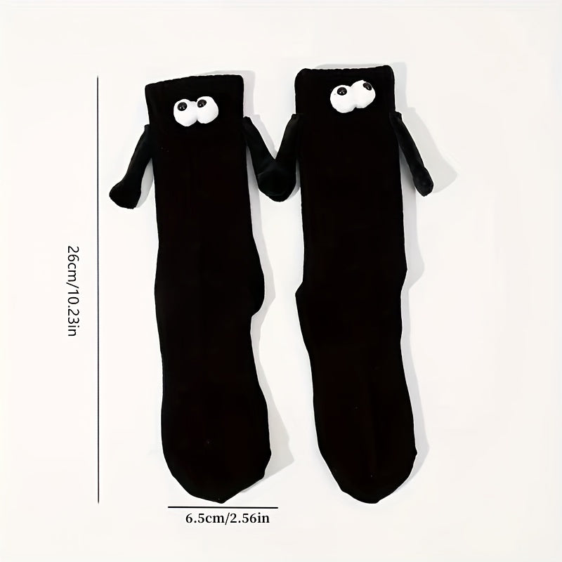 Cute Magnetic Couple Socks Set - Funny Sweat Absorbing Design