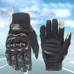 Touch Screen Motorcycle Riding Gloves with Hard Knuckle Protection