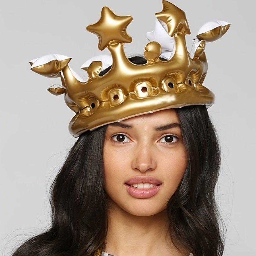 1 Pc Inflatable Crown Birthday Party Hat