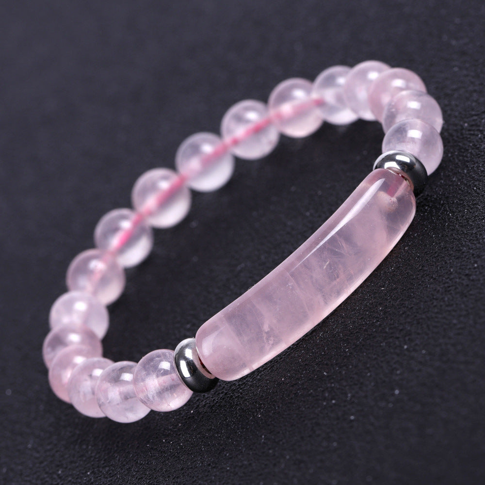 Healing Tiger Stone Rough Bracelet Chakra Crystal Heart Charm Jewelry