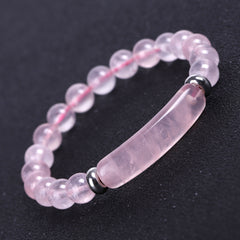 Healing Tiger Stone Rough Bracelet Chakra Crystal Heart Charm Jewelry