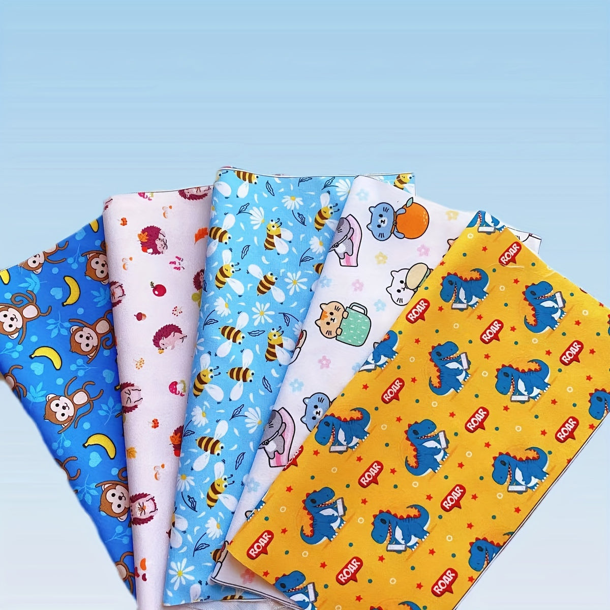 8pcs Assorted Pre cut Fabric Pack for DIY Bow Clothing Craft Doll Costume Sewing