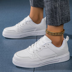 Solid Flat Sports Sneakers Slip-resistant Outdoor Skateboarding Shoes