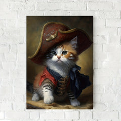 Pirate Baby Cat Wall Stickers Waterproof Home Dec