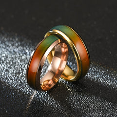 1pc Stainless Steel Couple's Changing Ring
