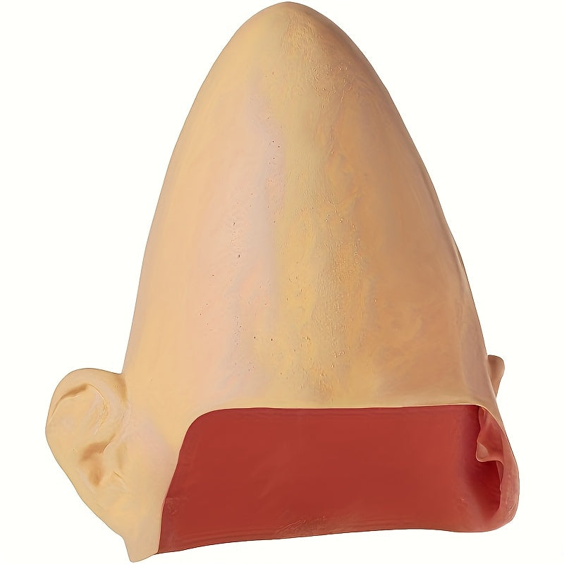 Realistic Conehead Alien Skull Prop Beige to Reddish Brown Gradient