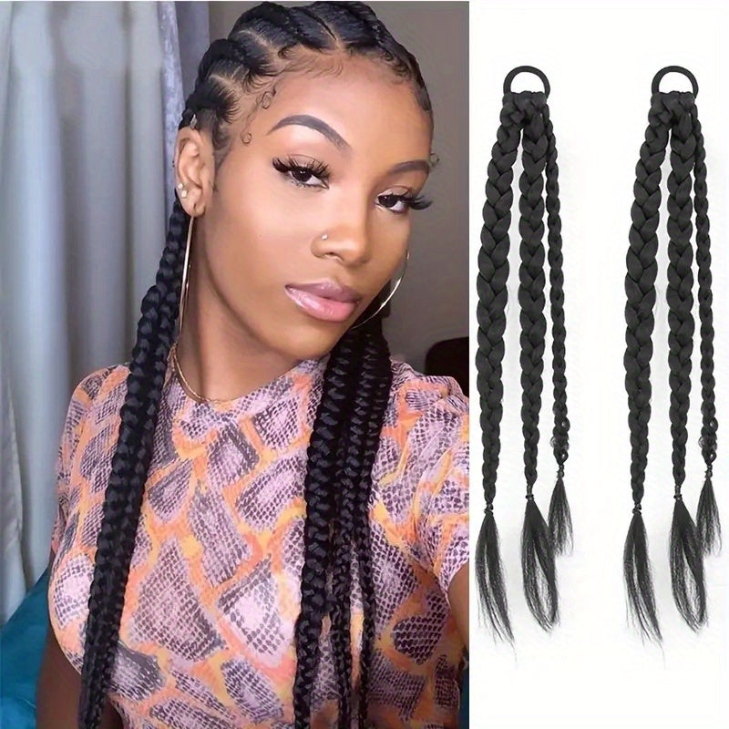 Y2k Boxing Braided Ponytail Twisted Long Braid Hair Accessory