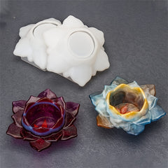Lotus Tealight Candle Holder Resin Silicone Mold