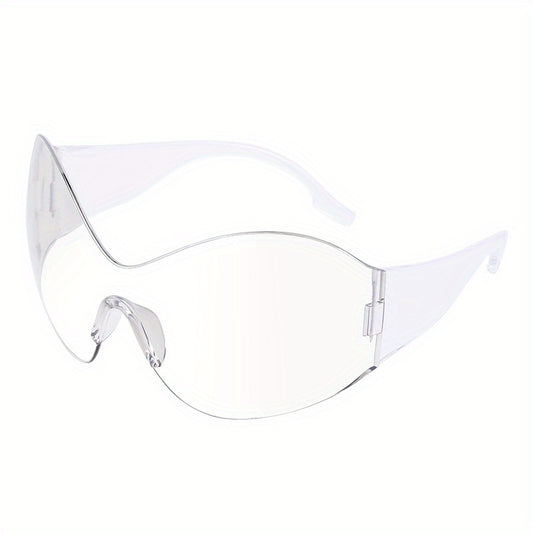 Y2K Large Lens Shield Sunglasses UV400
