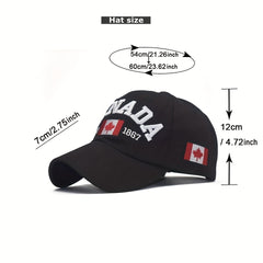 Canada Maple Leaf Baseball Cap Vintage Dad Hat Hip Hop Adjustable Sun Hat